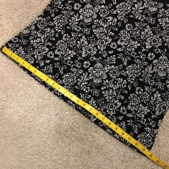 90s Vintage Floral Print Lacy 3/4 Sleeve Top - Picture 14 of 16